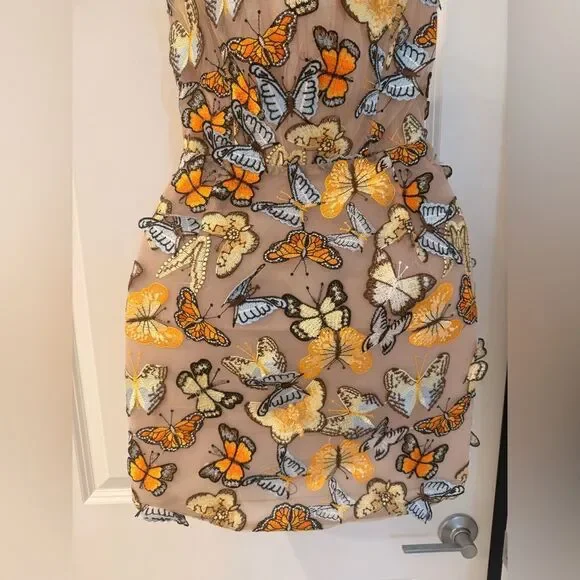 NWOT BRONX AND BANCO Bella Butterfly Maraya Multi Strapless Mini Dress, - Picture 11 of 16